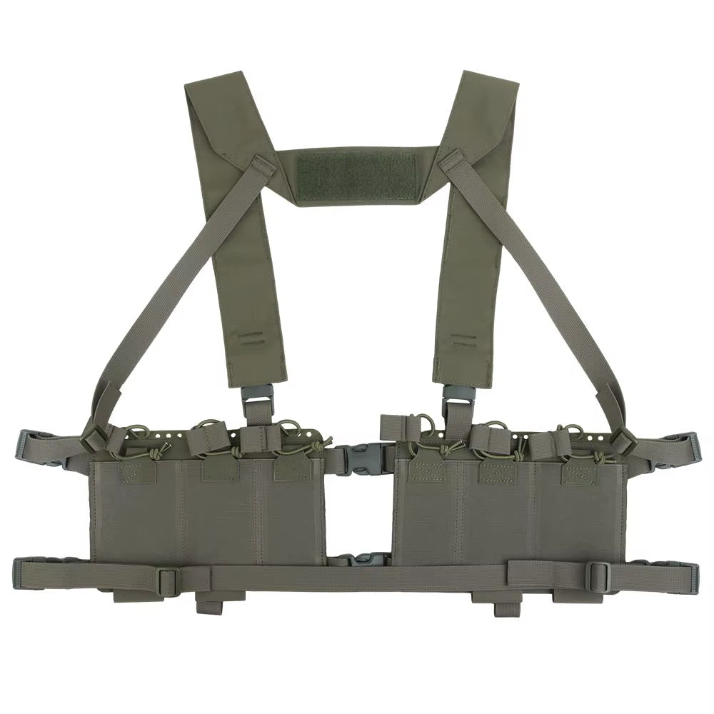 Tactical 34 Alpha Chest Rig SS Style MOLLE System Hunting Chest Vest Carrier (LBV) with Expansion Backpack Alpha Kit Utility Bag