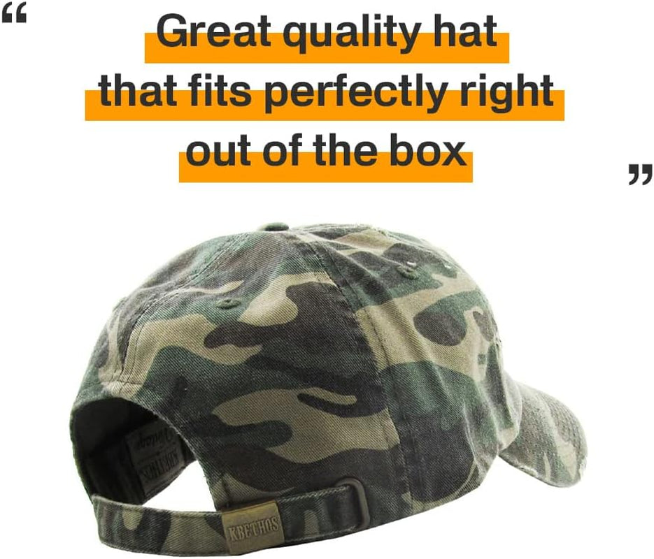 Vintage Distressed Baseball Cap - USA Military Thin Blue Line & Thin Red Line, Unisex Adjustable Dad Hat