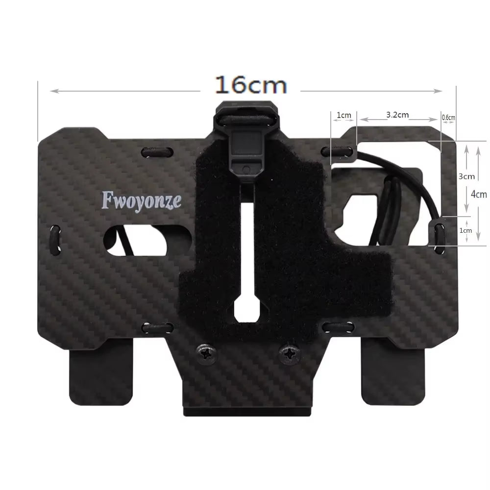 Fwoyonze Carbon Fiber Made Tactical MOLLE Folding Navigation Board Hunting Airsoft Vest Mobile Phone Holder Display Stand