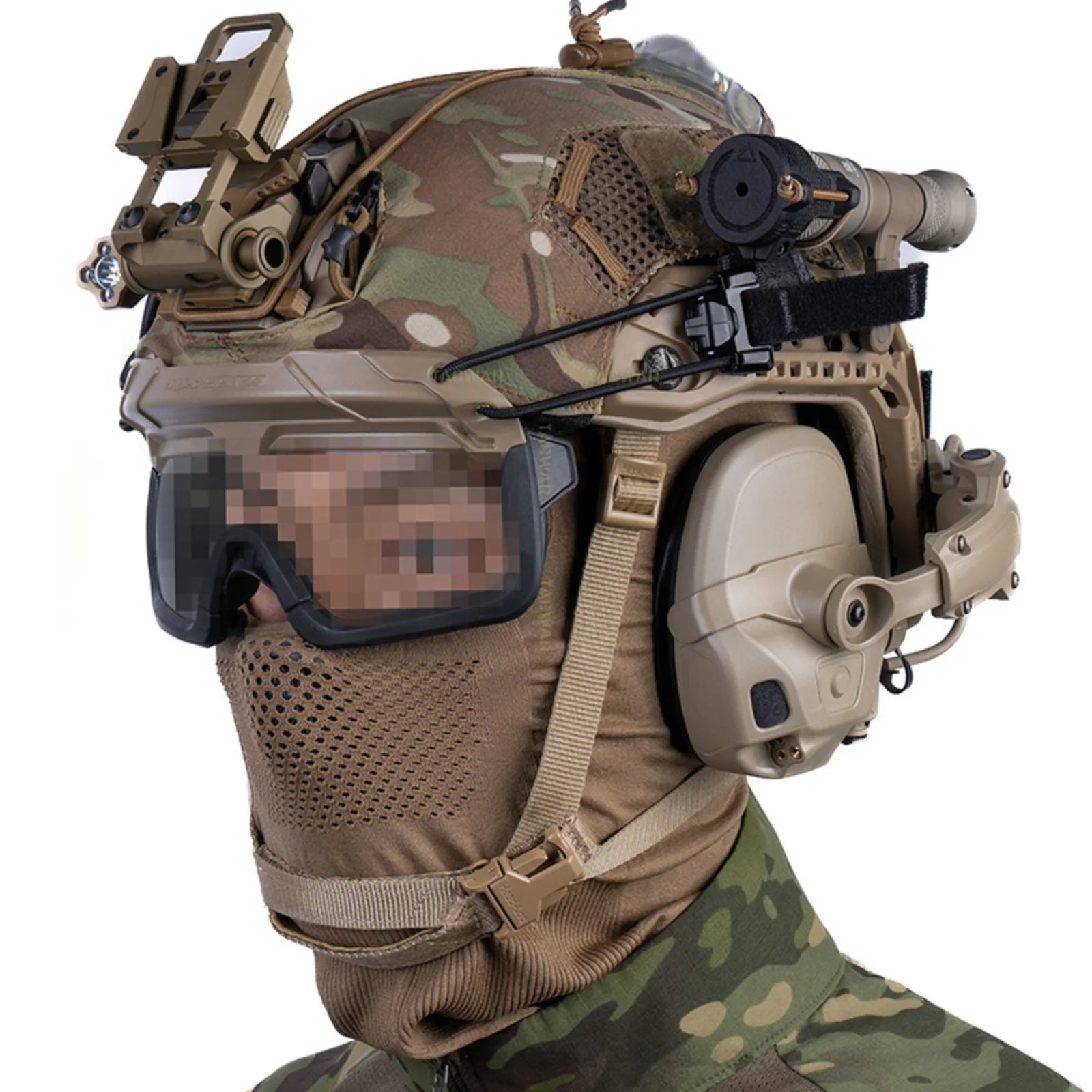Airsoft Balaclava Headgear with Steel Mesh Mask, Elastic Breathable Tactical Full Face Mask for Hunting Sport Cycling