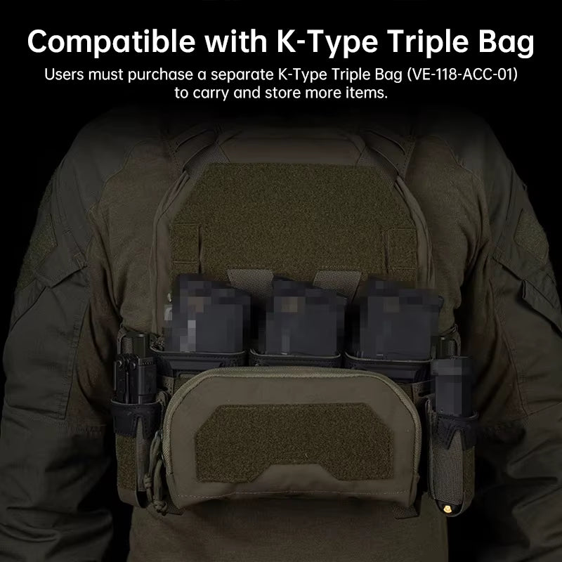 Tactical Storage Bag Agilit Style 2Nd Layer Admin Pouch for Multi-Caliber Triple Mag Pouch Airsoft Vest Plate Carrier Accessory