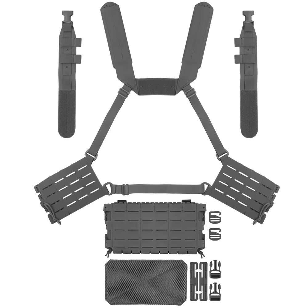 Tactical ARC Chest Rig 3Th GEN Bilateral Slide Quick Release MOLLE System with 5.56 Triple Magazine Pouch Hunting Accessories