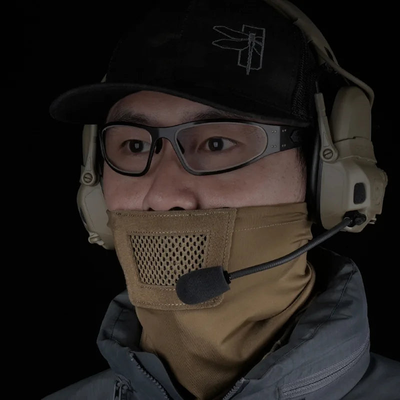 Tactical Half Face Mask Knight Mask Windproof Breathable Face Headgear for Hiking Cycling Wargame Shooting Hunting Accessories