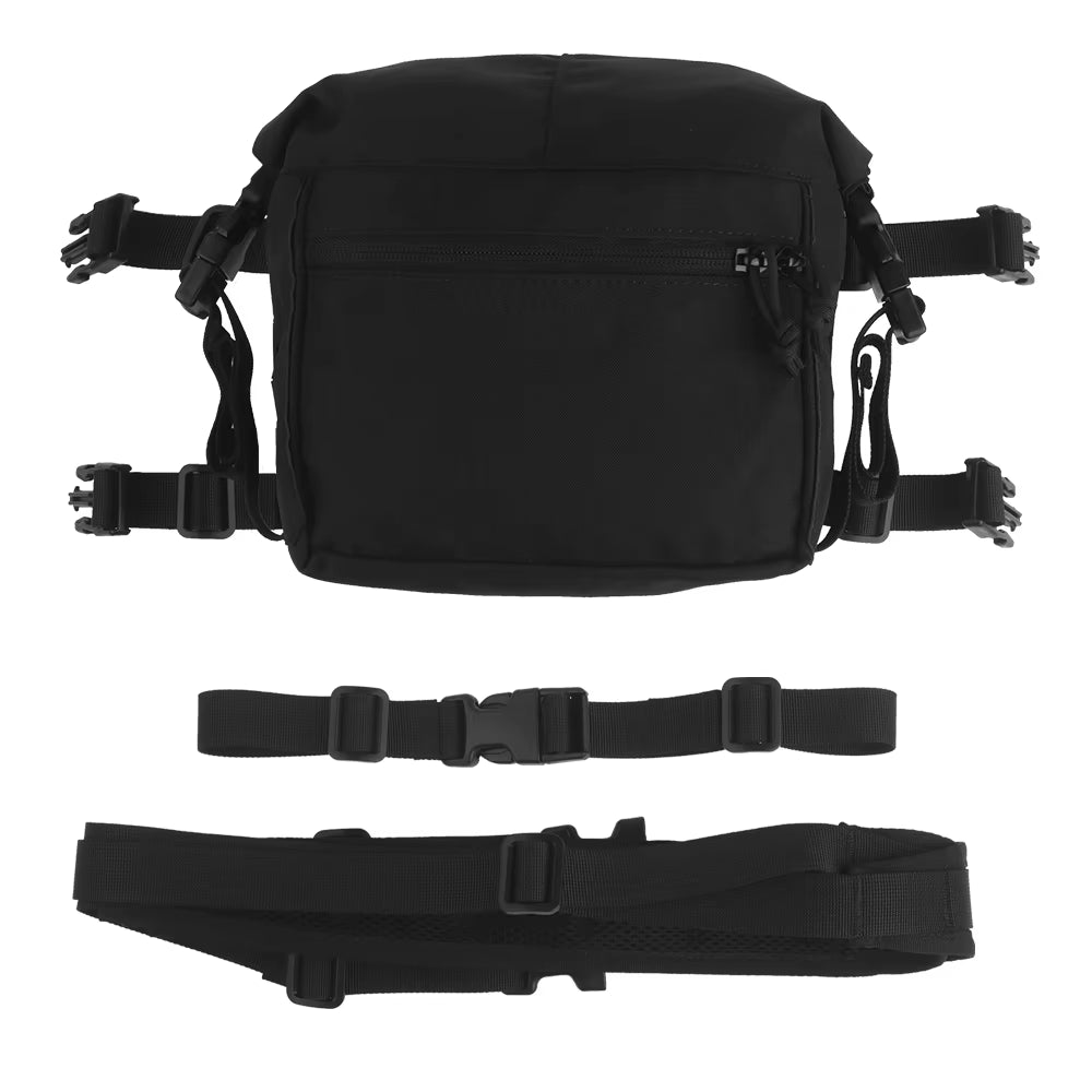 Tactical 34 Alpha Chest Rig SS Style MOLLE System Hunting Chest Vest Carrier (LBV) with Expansion Backpack Alpha Kit Utility Bag