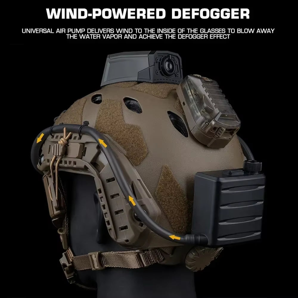 Airsoft Goggles Defogger Defogging Fan Anti-Fog Kit for Tactical Shooting Motocross Mountaineering Protection Glasses Ski Masks