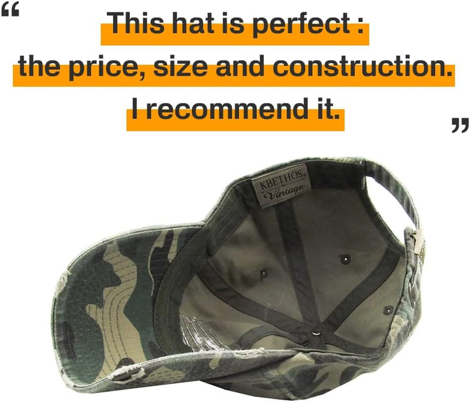 Vintage Distressed Baseball Cap - USA Military Thin Blue Line & Thin Red Line, Unisex Adjustable Dad Hat