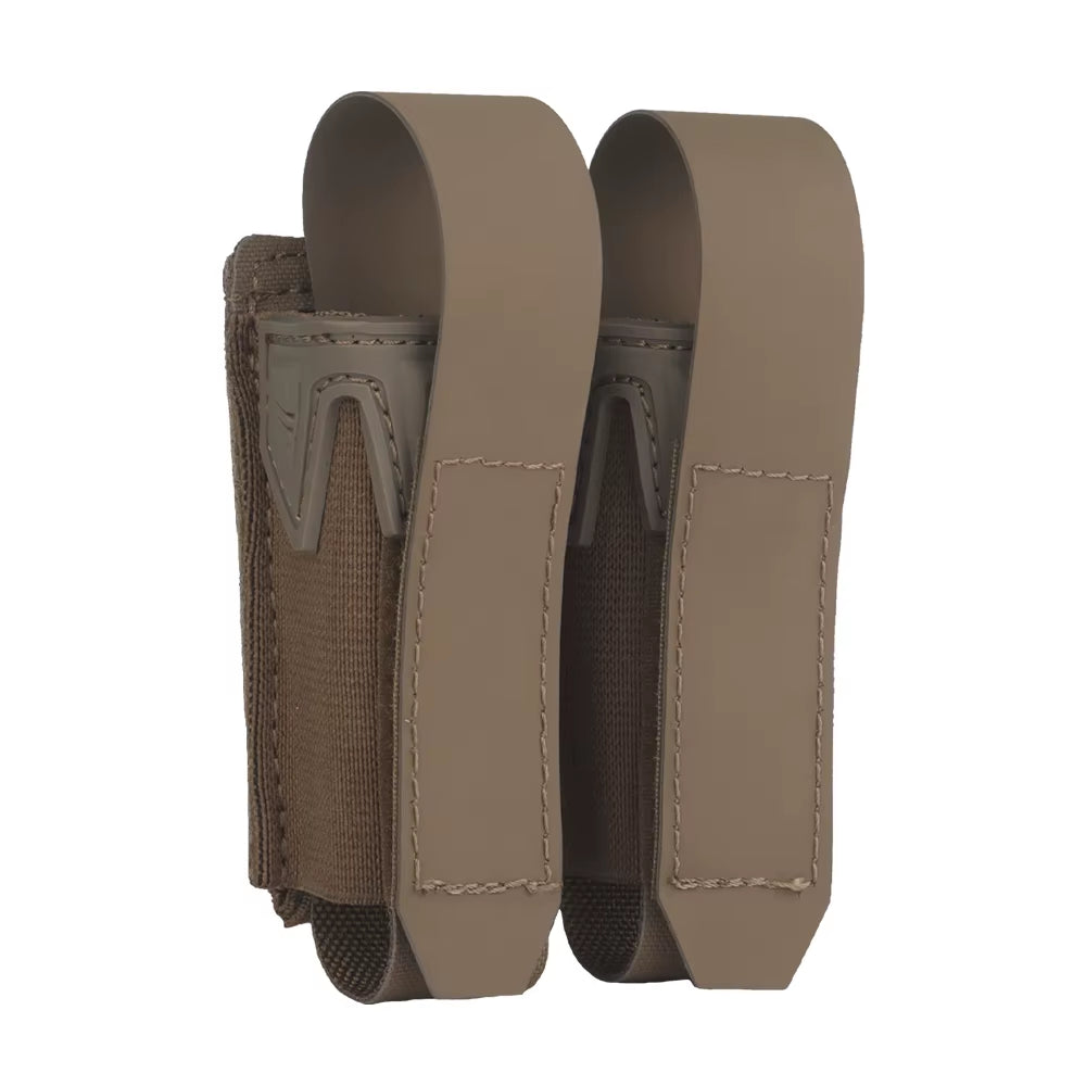 Elastic K Type 9MM Double Mag Pouch Molle Clip Mag Holder for Plate Carrier and Belt Hunting Accessories