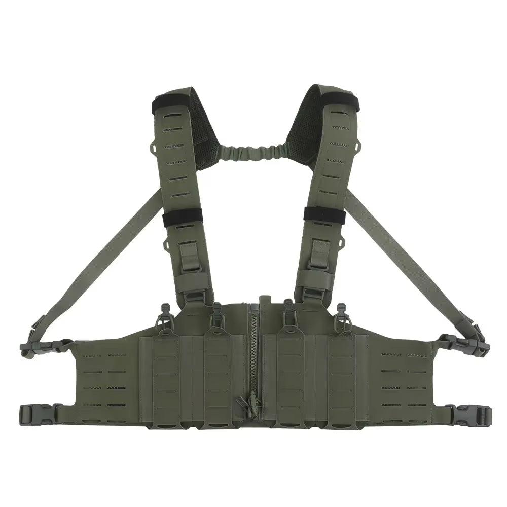Tactical SF Vest Chest Rigs Lightweight Camouflage MOLLE Militar Hunting Airsoft Assault Vest with Mag Pouch H-Style Strap