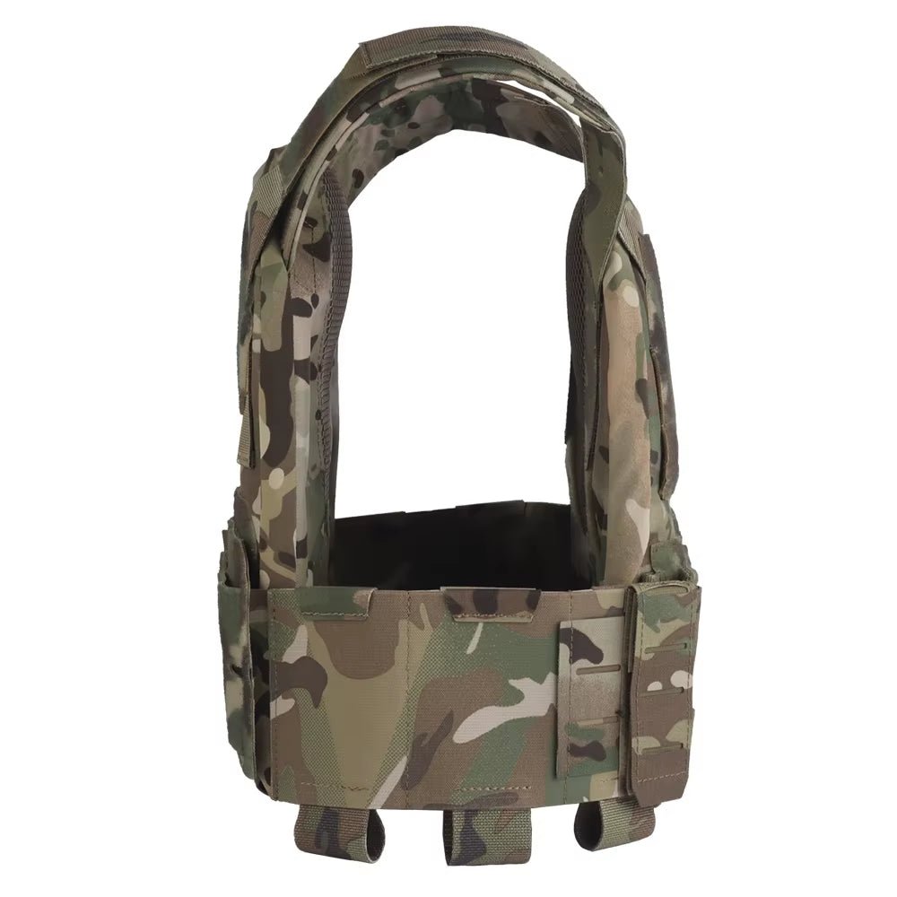 Camo Sub - Zero Style Plate Carrier Airsoft Hunting Tactical Vest with Multicaliber 9MM 6Pcs Long Mag/5.56 Triple Magazine Pouch - SignalAndSteel