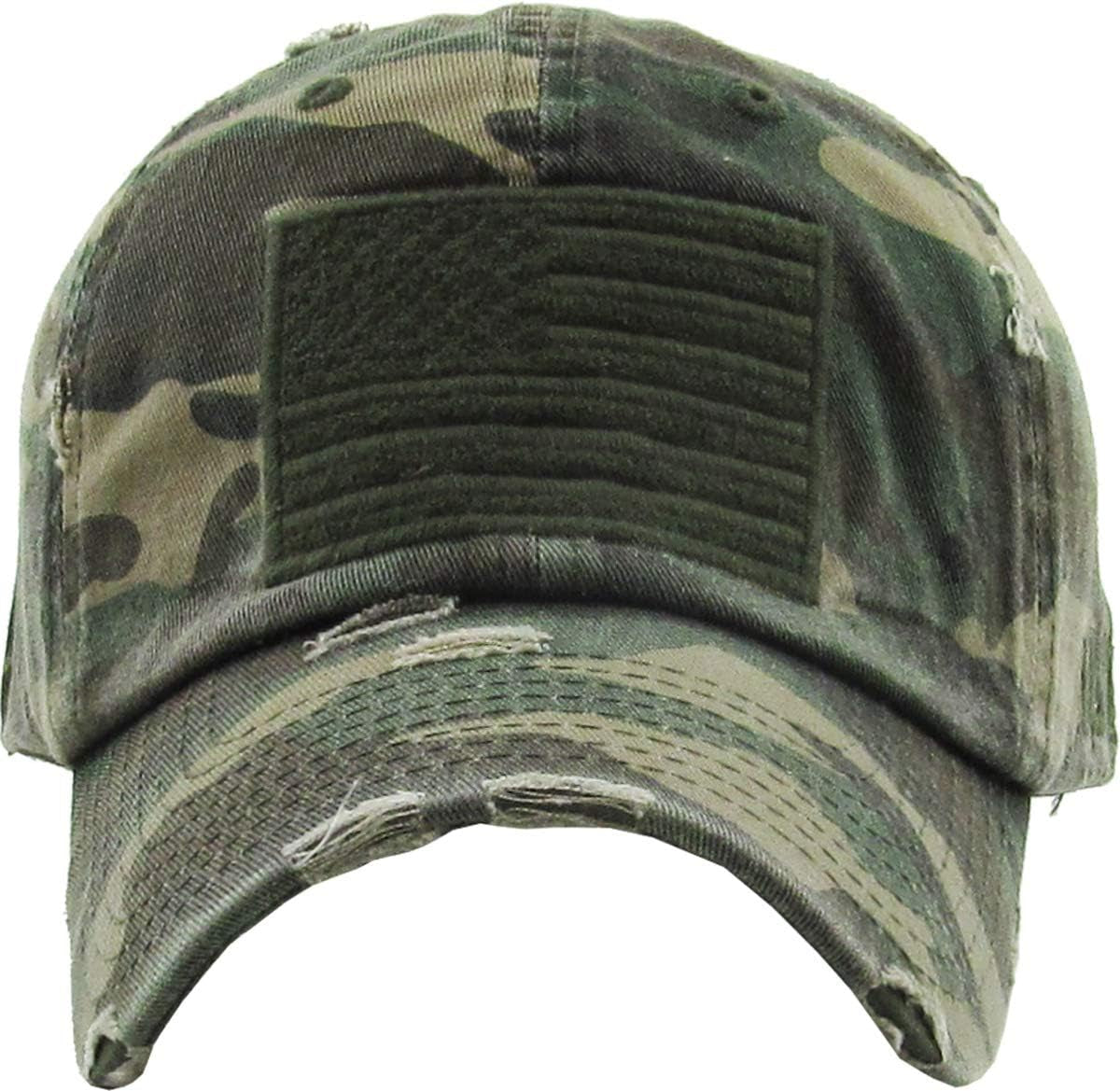 Vintage Distressed Baseball Cap - USA Military Thin Blue Line & Thin Red Line, Unisex Adjustable Dad Hat
