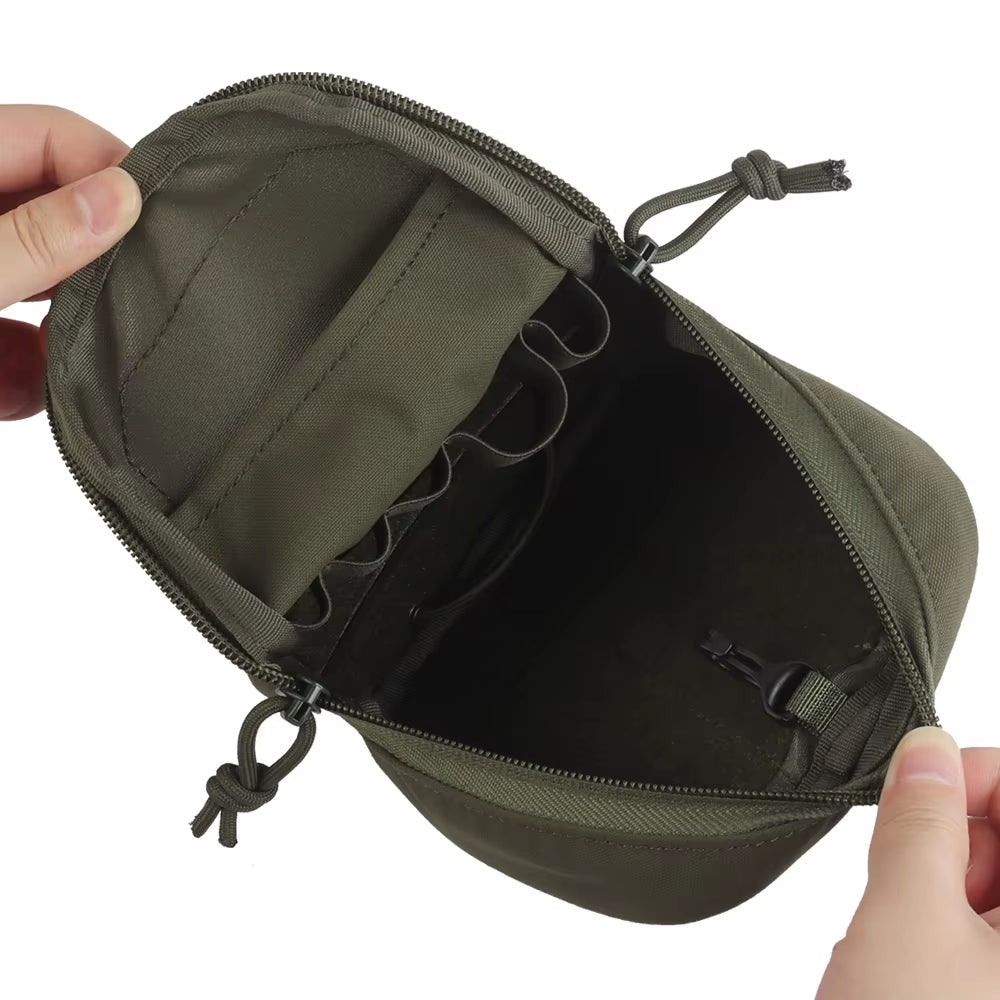 Signal & Steel AG Double - Zipper Utility Pouch – MOLLE Tactical Storage Pouch for Airsoft Gear - SignalAndSteel