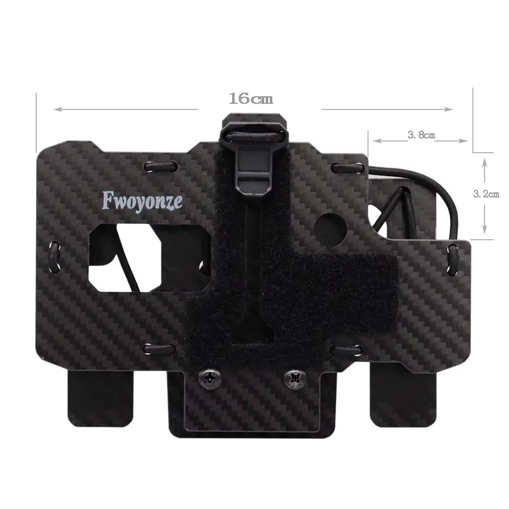Signal & Steel Carbon Fiber MOLLE Navigation Board – Folding Tactical Phone Mount for Chest Rigs & Plate Carriers - SignalAndSteel