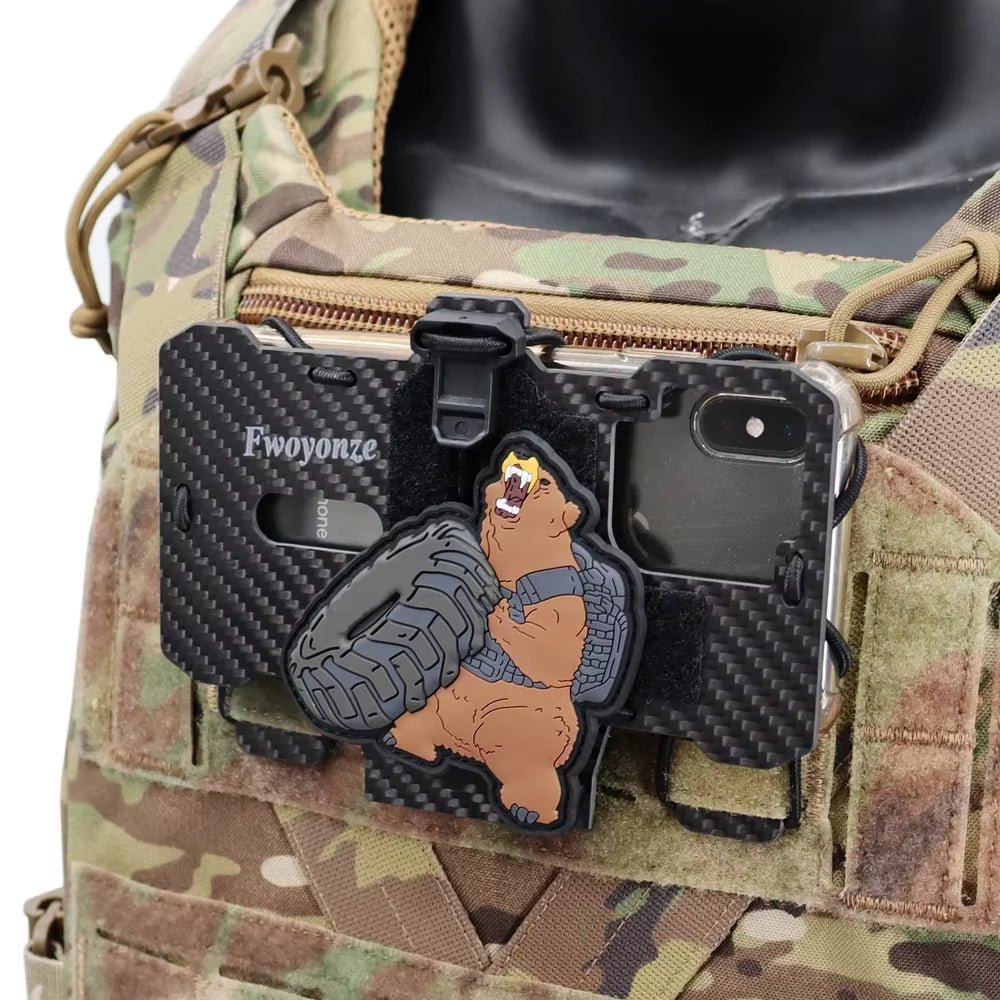 Signal & Steel Carbon Fiber MOLLE Navigation Board – Folding Tactical Phone Mount for Chest Rigs & Plate Carriers - SignalAndSteel