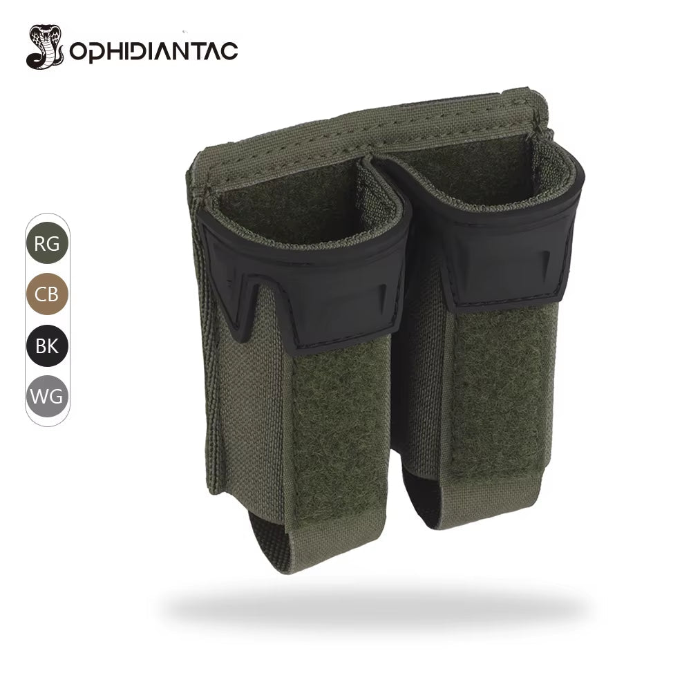 Signal & Steel Convertible 9mm Pistol Mag Pouch – MOLLE Single Magazine Holder (Covered or Open) - SignalAndSteel