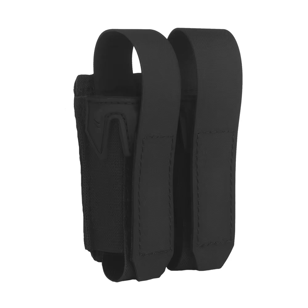 Signal & Steel Convertible 9mm Pistol Mag Pouch – MOLLE Single Magazine Holder (Covered or Open) - SignalAndSteel