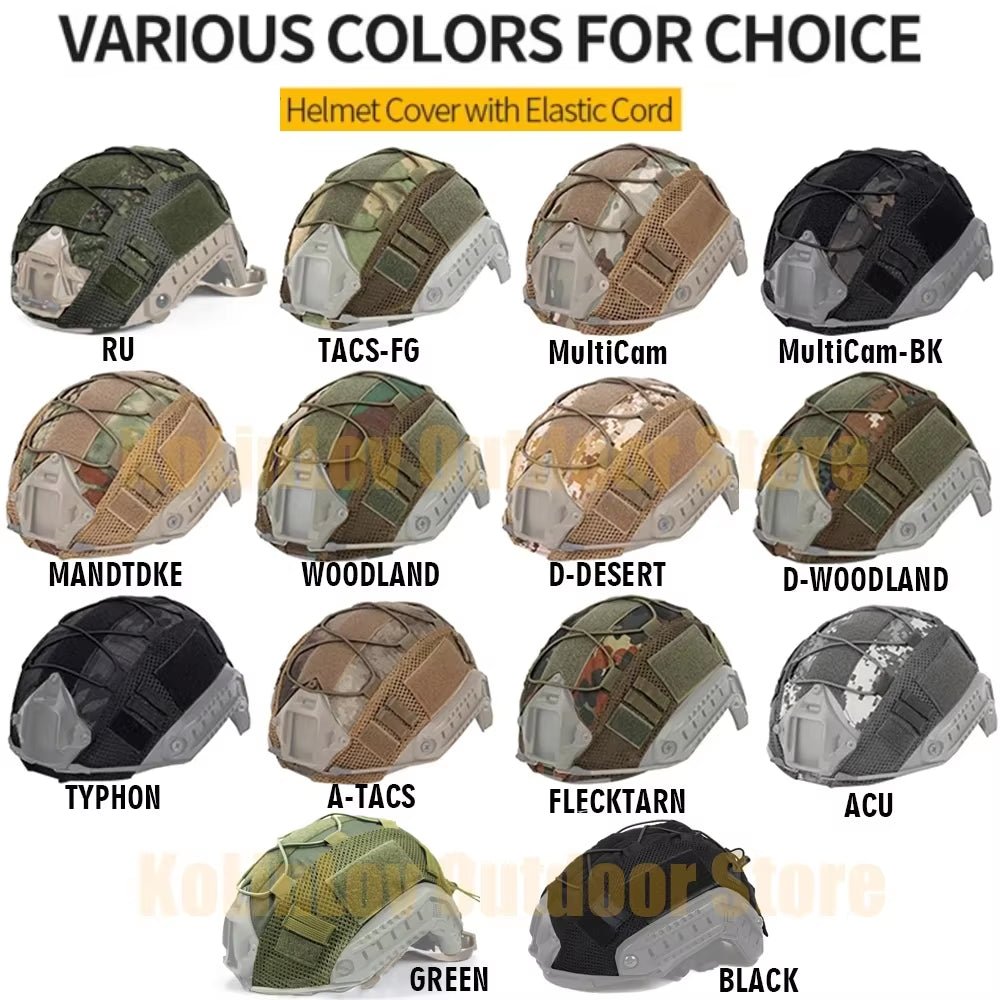 Signal & Steel FAST Helmet Camouflage Cover – Tactical Airsoft Helmet Cover with Elastic Retention - SignalAndSteel