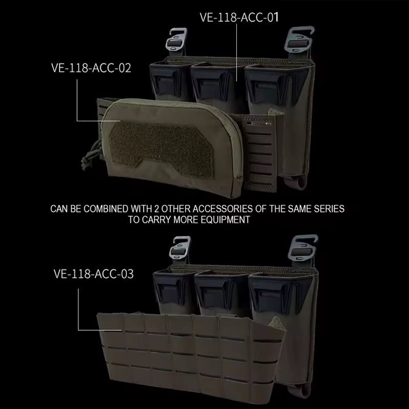 Signal & Steel K - Style Multi - Caliber Triple Mag Placard – 5.56 / SMG Magazine Panel for Plate Carriers - SignalAndSteel