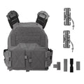 Signal & Steel KZ Lightweight Plate Carrier – MOLLE Tactical Vest with Quick Release (Airsoft Loadout) - SignalAndSteel