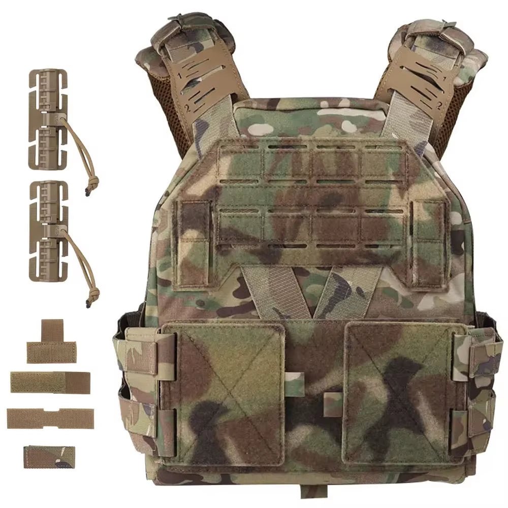 Signal & Steel KZ Lightweight Plate Carrier – MOLLE Tactical Vest with Quick Release (Airsoft Loadout) - SignalAndSteel
