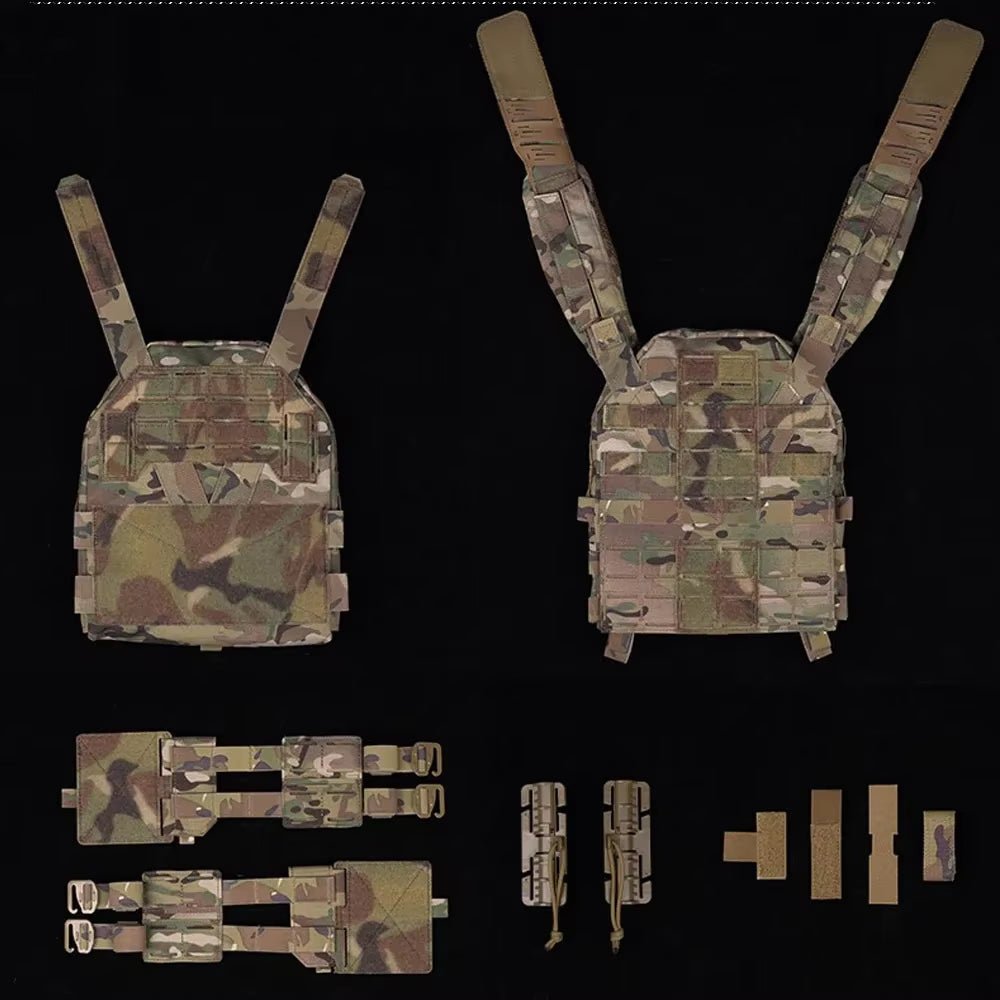 Signal & Steel KZ Lightweight Plate Carrier – MOLLE Tactical Vest with Quick Release (Airsoft Loadout) - SignalAndSteel