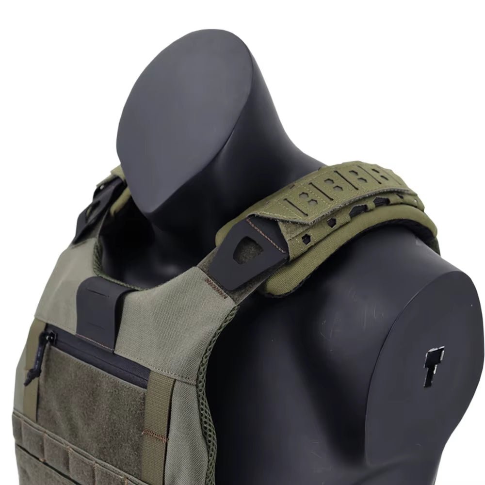Signal & Steel Laser - Cut Tactical Shoulder Pads – Breathable Mesh Plate Carrier Strap Cushions - SignalAndSteel