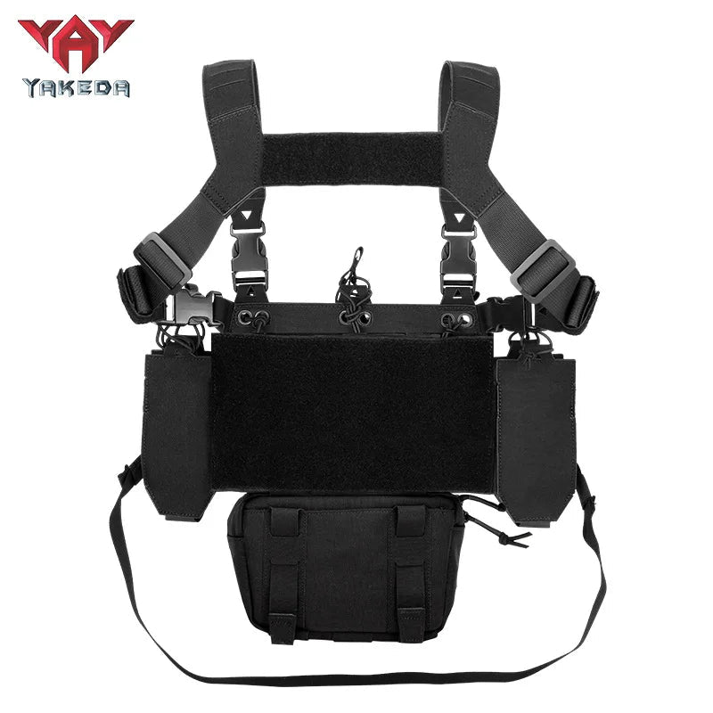 Signal & Steel Modular Mini Chest Rig – Adjustable MOLLE Micro Rig with Magazine Pouches - SignalAndSteel
