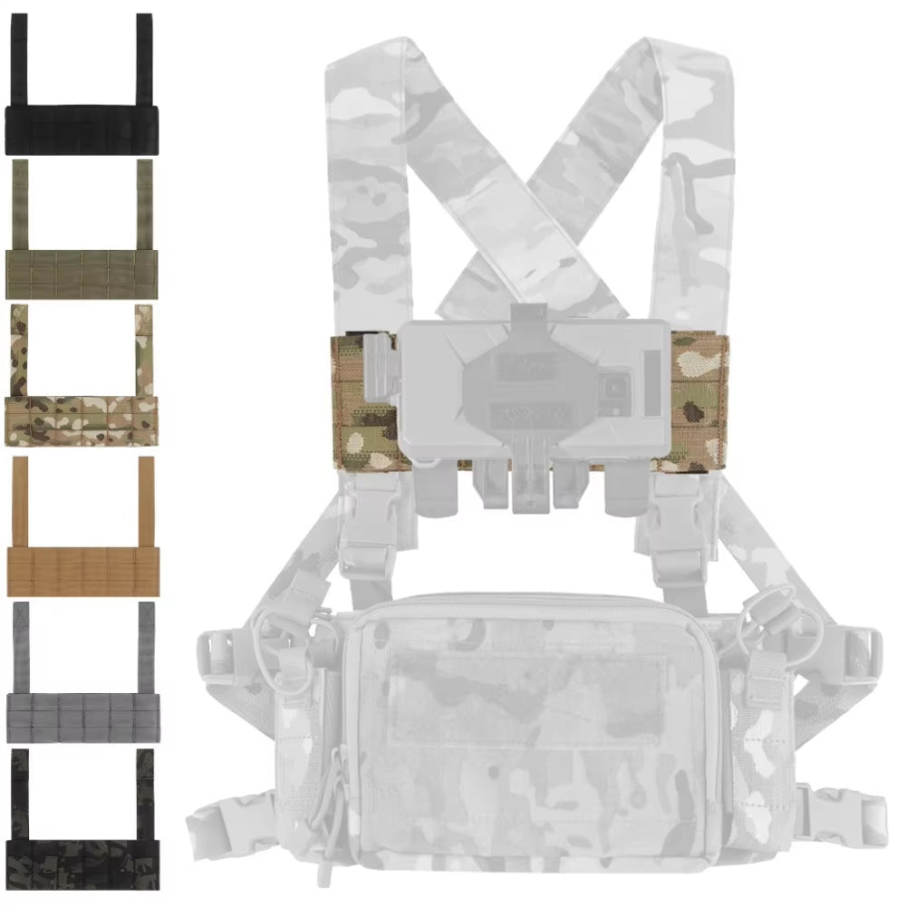 Signal & Steel MOLLE Expansion Panel for Chest Rigs – Tactical Front Mount Plate for Navigation & Phone Panels - SignalAndSteel