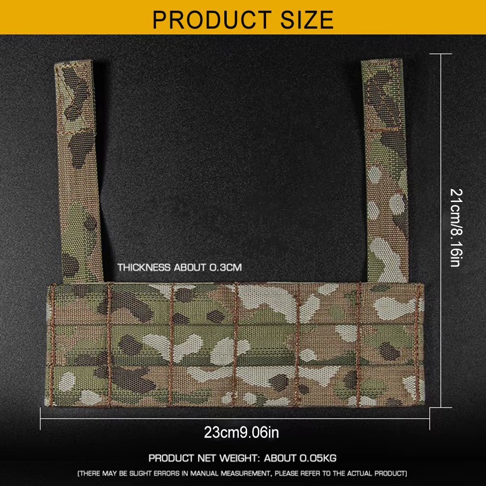 Signal & Steel MOLLE Expansion Panel for Chest Rigs – Tactical Front Mount Plate for Navigation & Phone Panels - SignalAndSteel