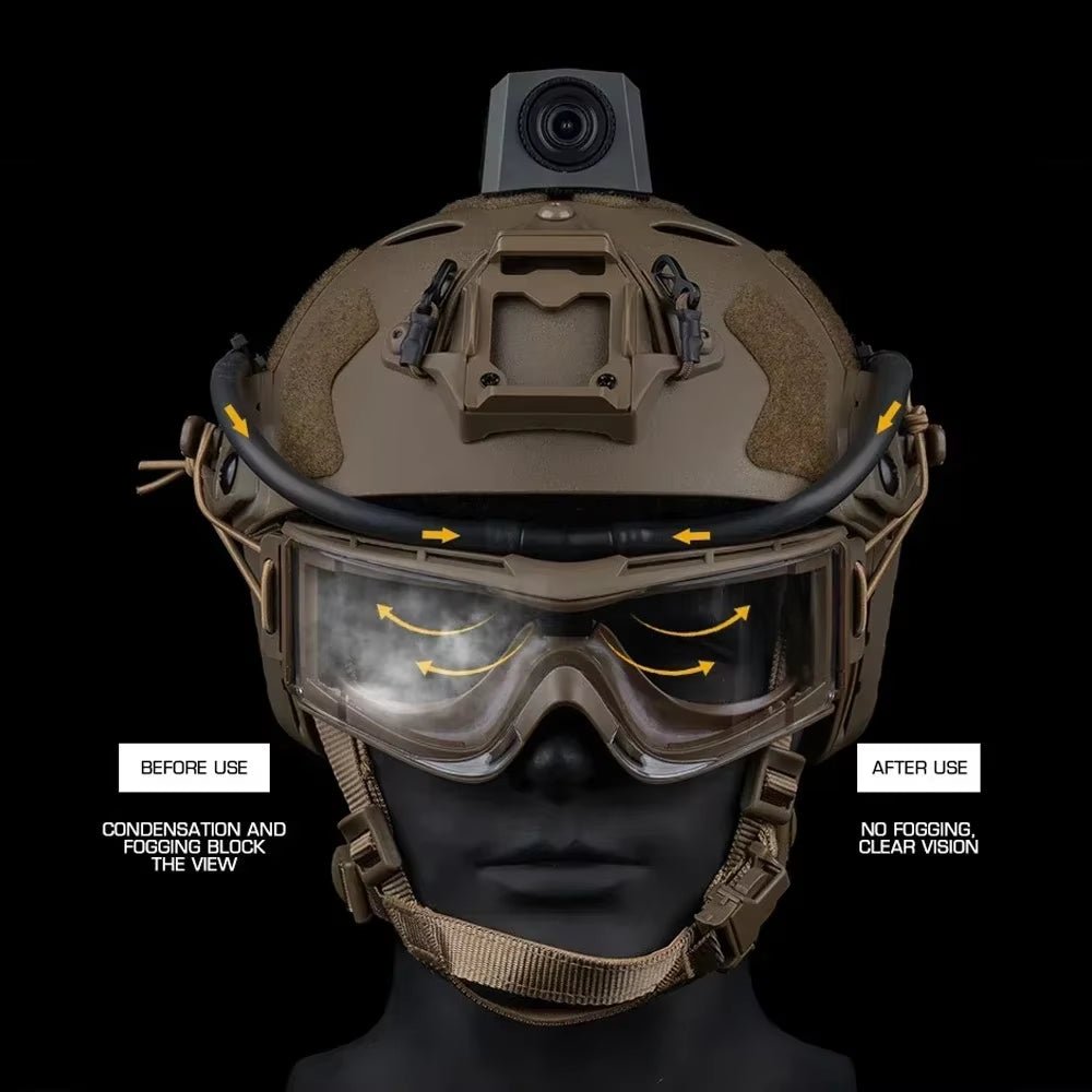 Signal & Steel Tactical Goggles Anti - Fog Fan Kit – Airsoft Defogging System for Eye Protection - SignalAndSteel
