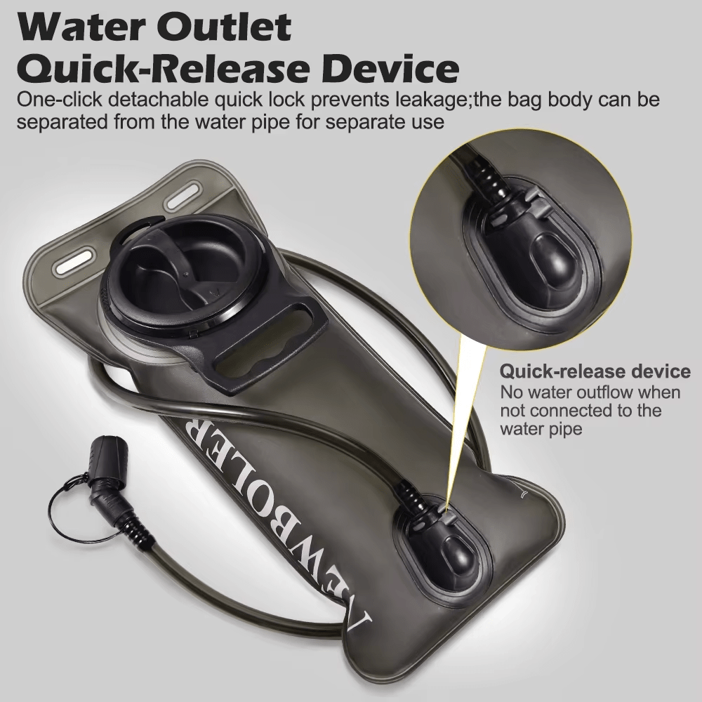 Signal & Steel Tactical Hydration Reservoir – 1.5L / 2L / 3L Water Bladder with Quick - Release Hose - SignalAndSteel