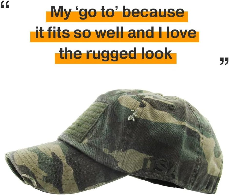 Vintage Distressed Baseball Cap - USA Military Thin Blue Line & Thin Red Line, Unisex Adjustable Dad Hat - SignalAndSteel